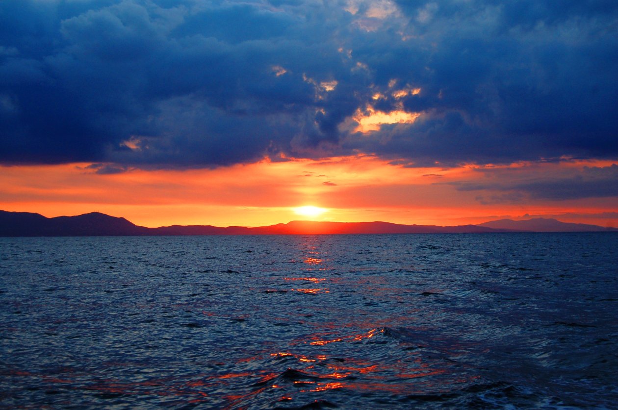 Sunset Evening Sky Reflections Seascape