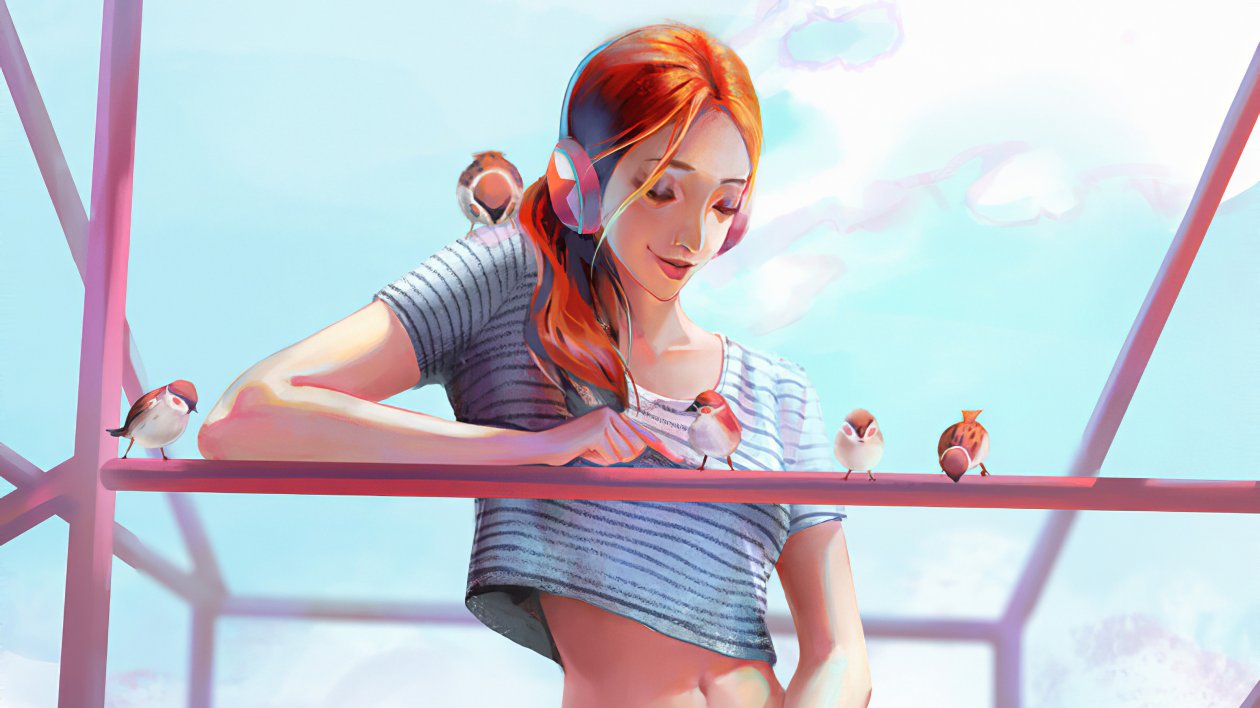 Playing With Little Birds 4k