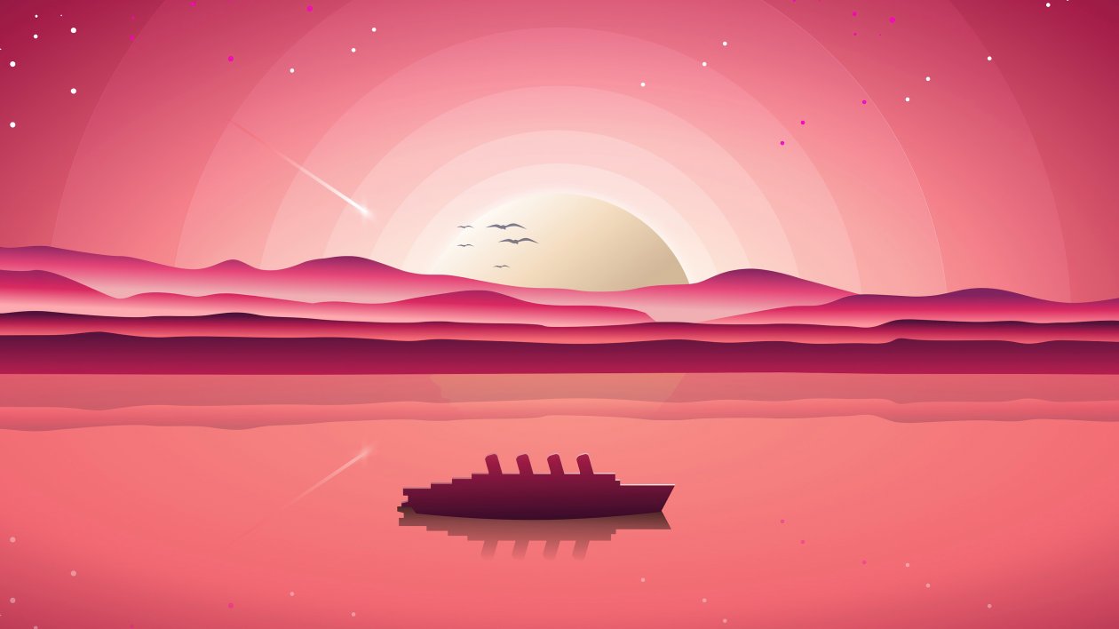 Seashore Sunset Minimal