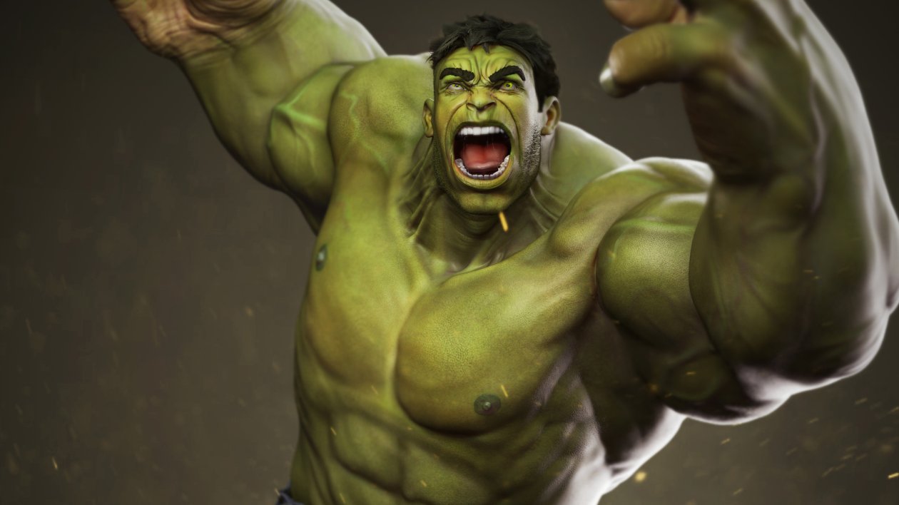 Hulk Digital Art 4k