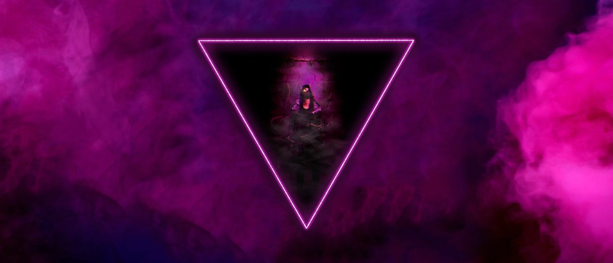Cyberpunk Abstract Triangle Darkness