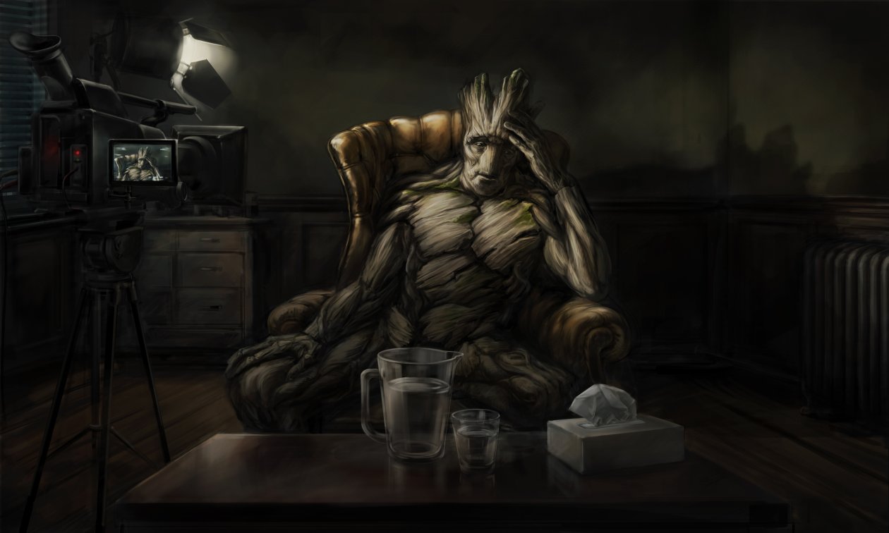 Baby Groot Recording Himself