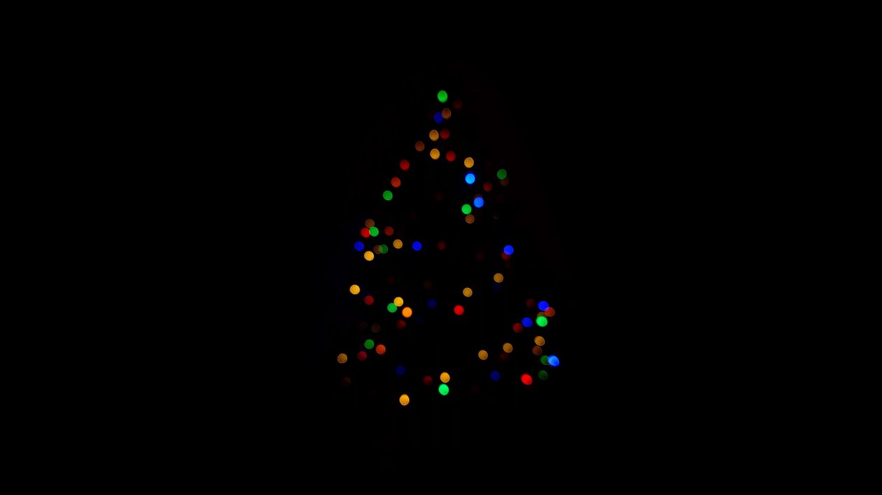 Christmas Tree Minimalism Dark 4k