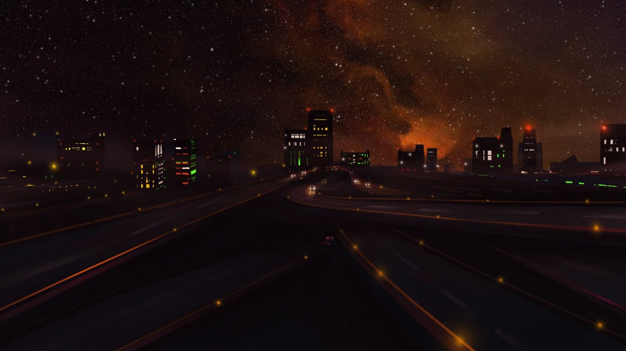 Expressway Night Digital Art