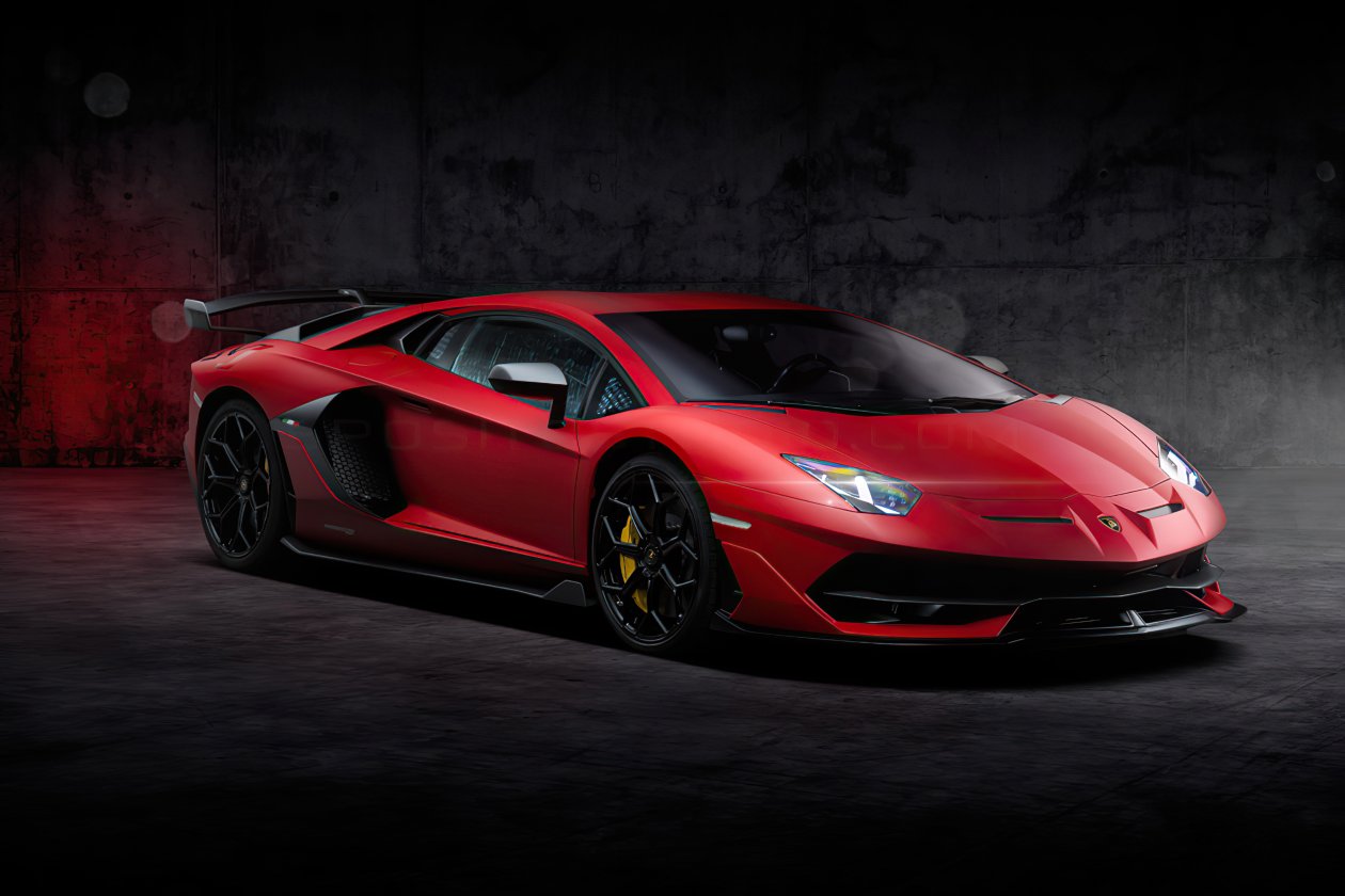 Red Lamborghini Aventador New