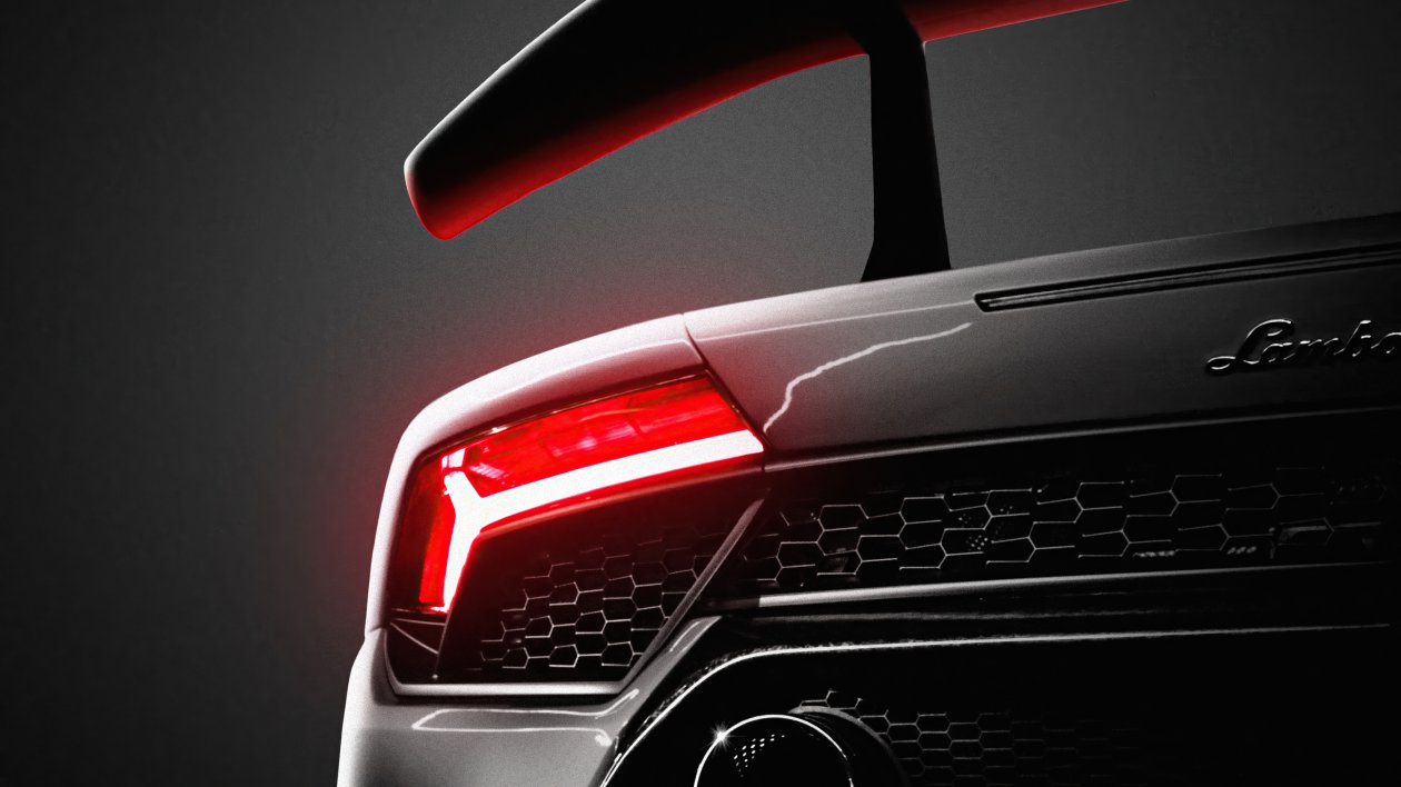 Lamborghini Tail Light Glowing 5k