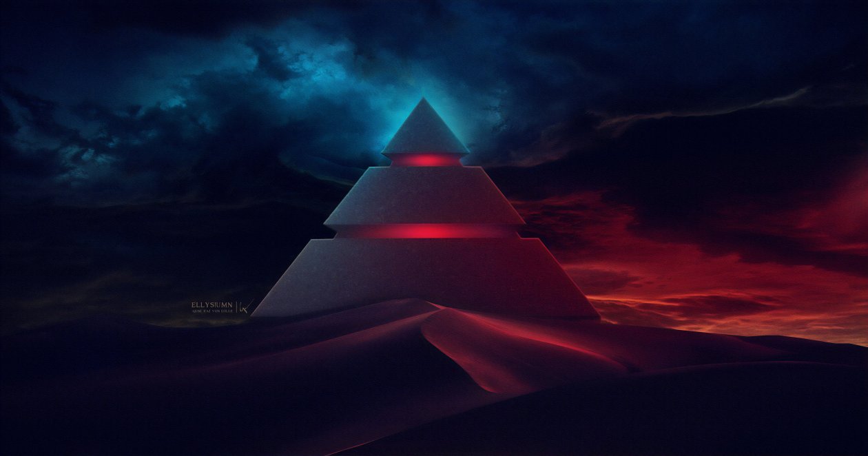 Pyramid Digital Art 4k