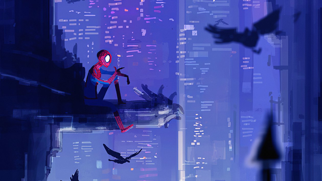 Bored Spiderman 4k