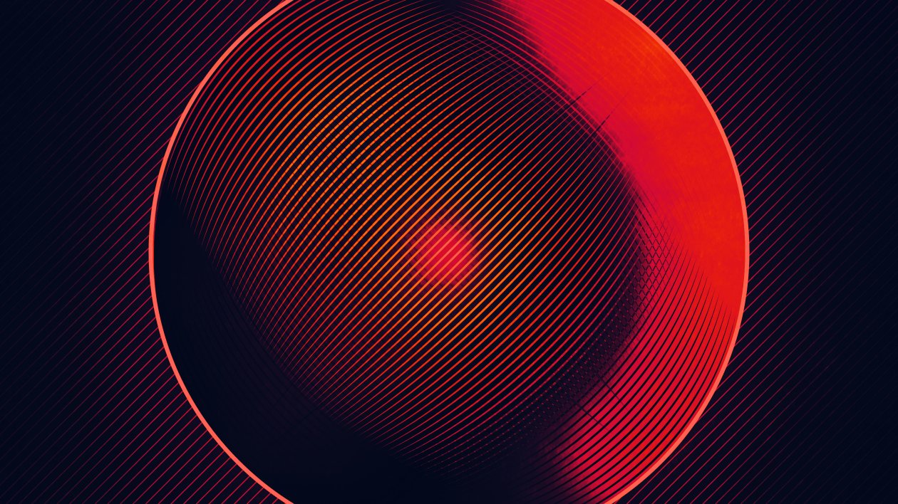 Abstract Circle Red Lines 4k