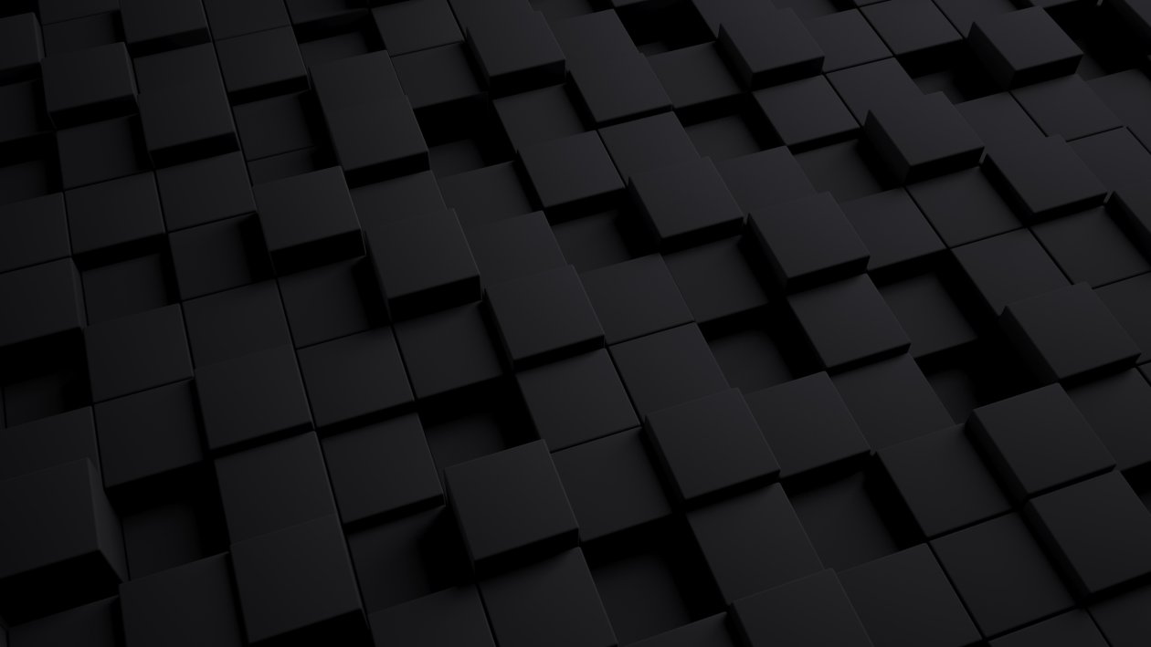 3D Black Cube