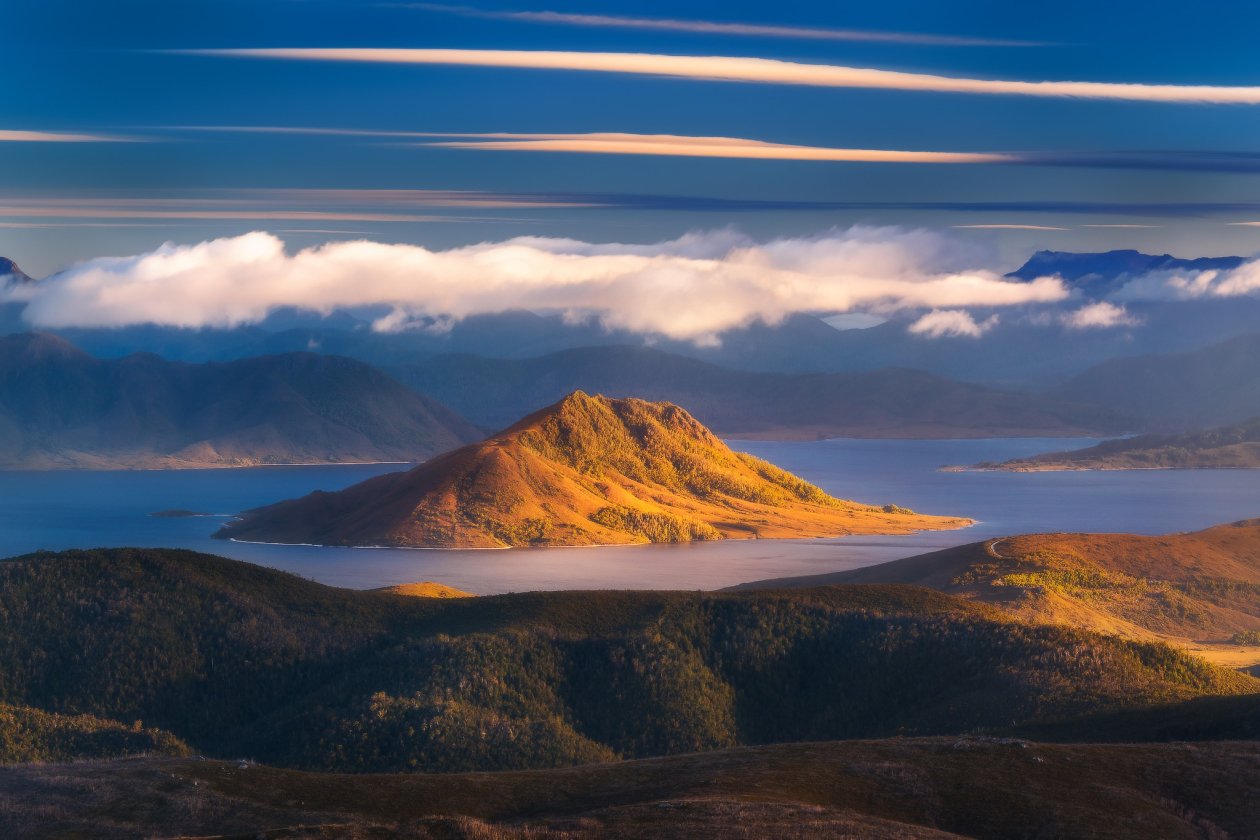Cloud Island Lake Landscape Nature
