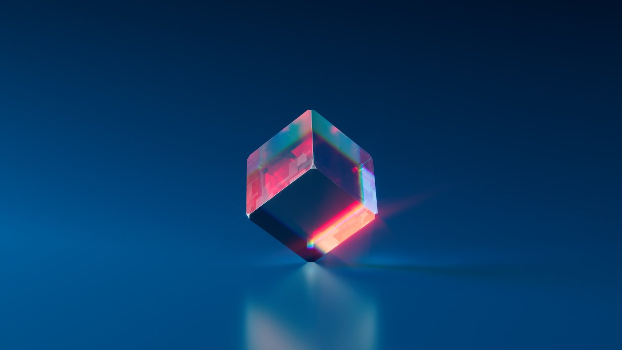 Crytsal Blue Cube 4k
