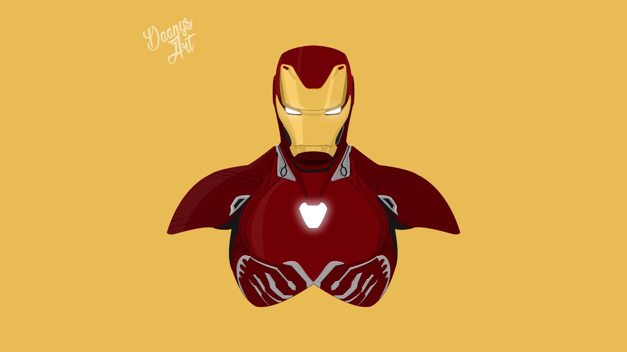 Iron Man Avengers Infinity War 2018 Minimalism 8k