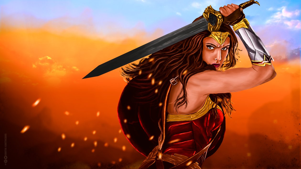 Wonder Woman Warrior 4k Artwork