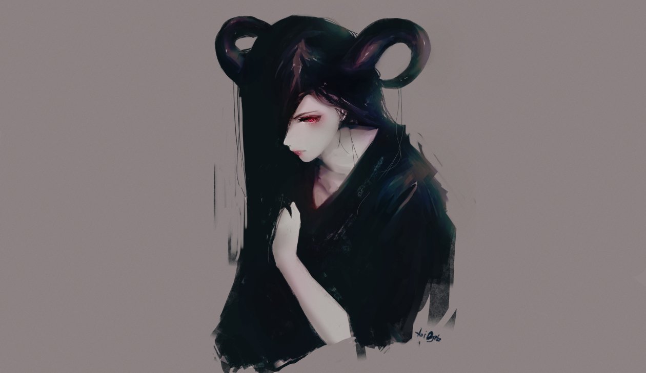 Anime Girl With Horn