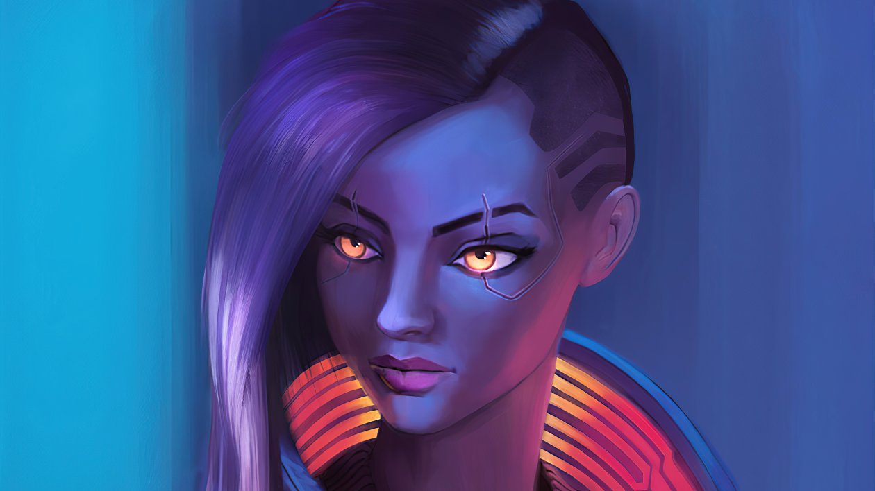 V Character Cyberpunk 2077 Paint Art 4k