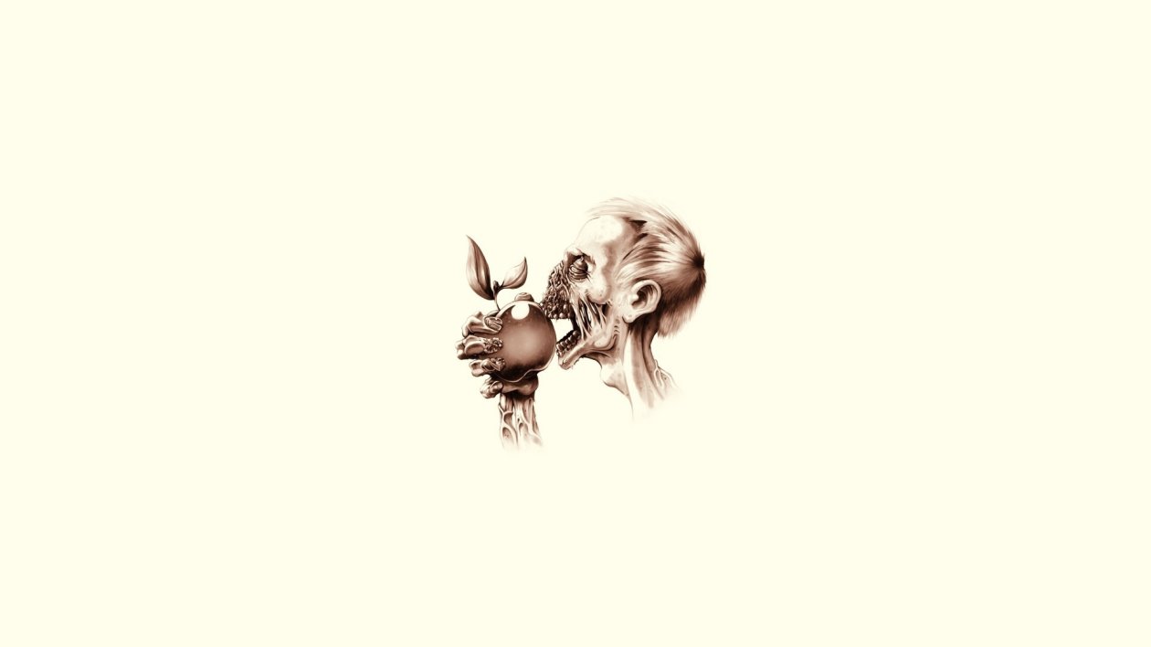 Zombie Apple Bite Minimalism