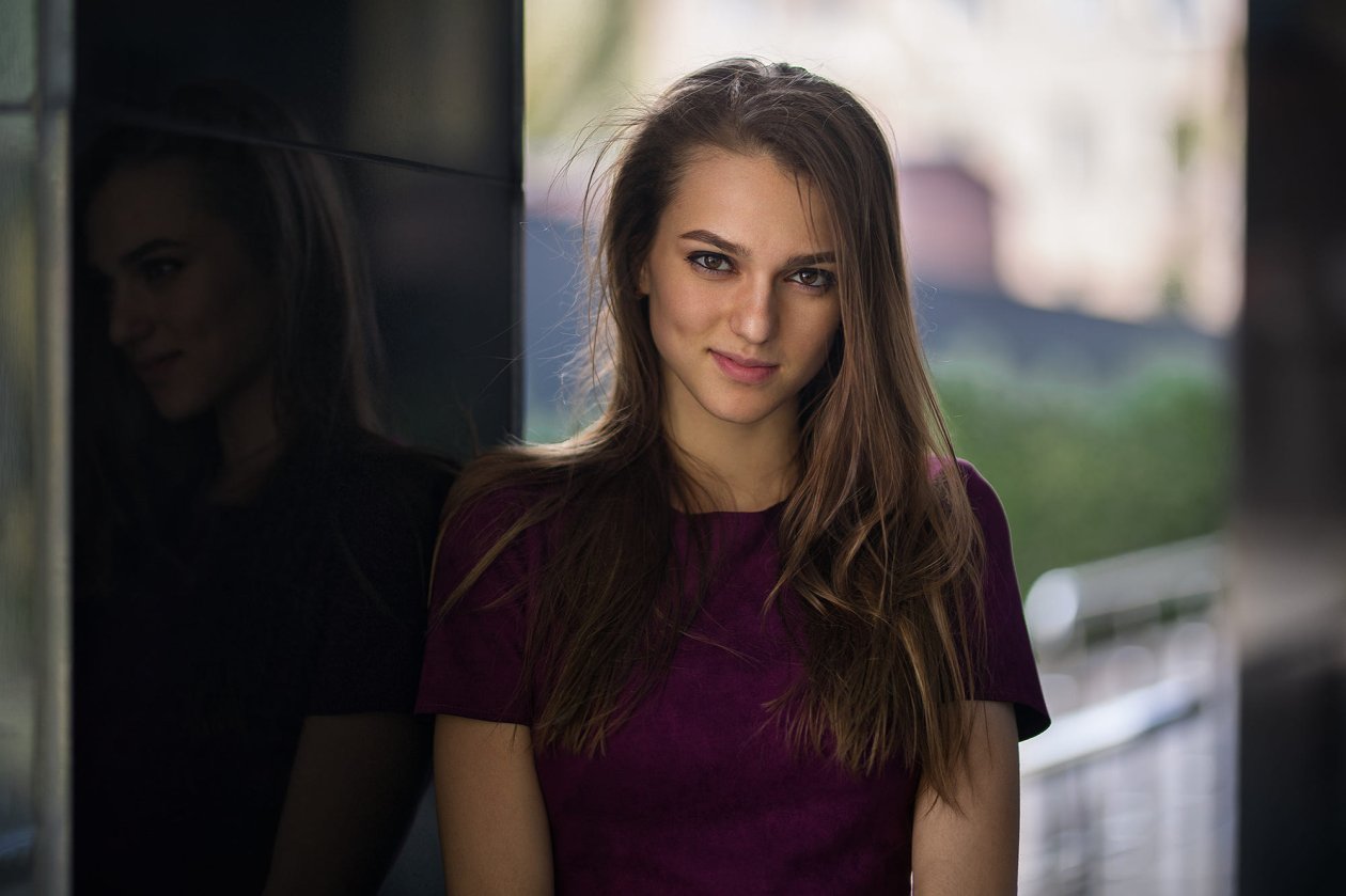 Hazel Eyes Girl Smiling