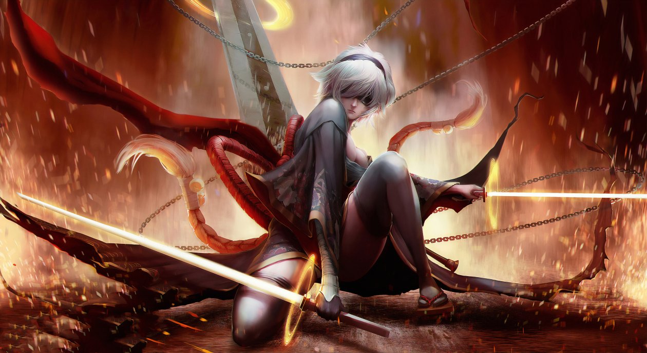 4k 2B Nier Automata Art