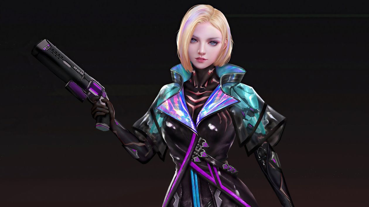 Scifi Girl Suit With Gun 4k