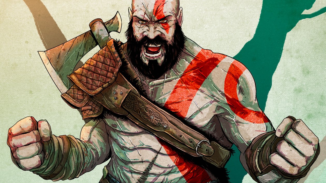 Kratos In God Of War New Art