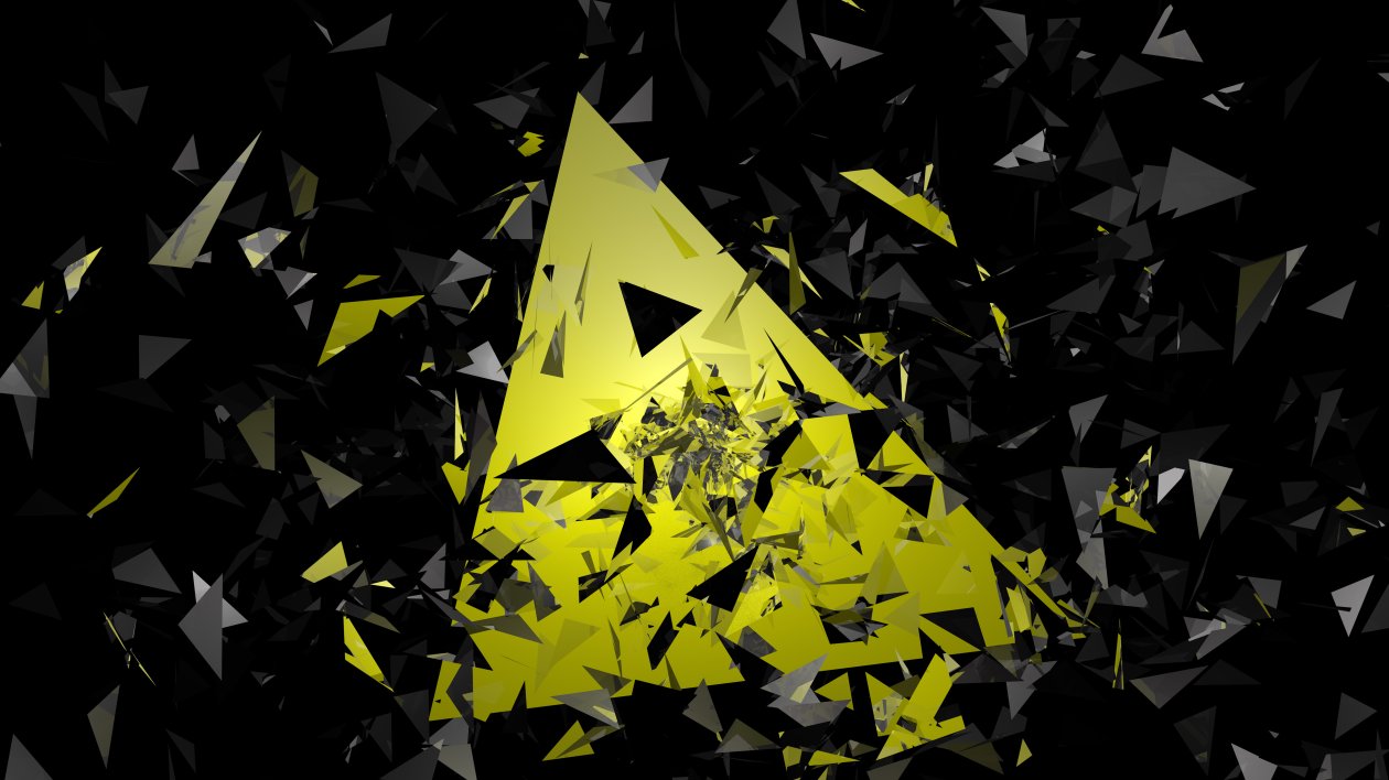 Triangle Broken Glass Abstract 5k