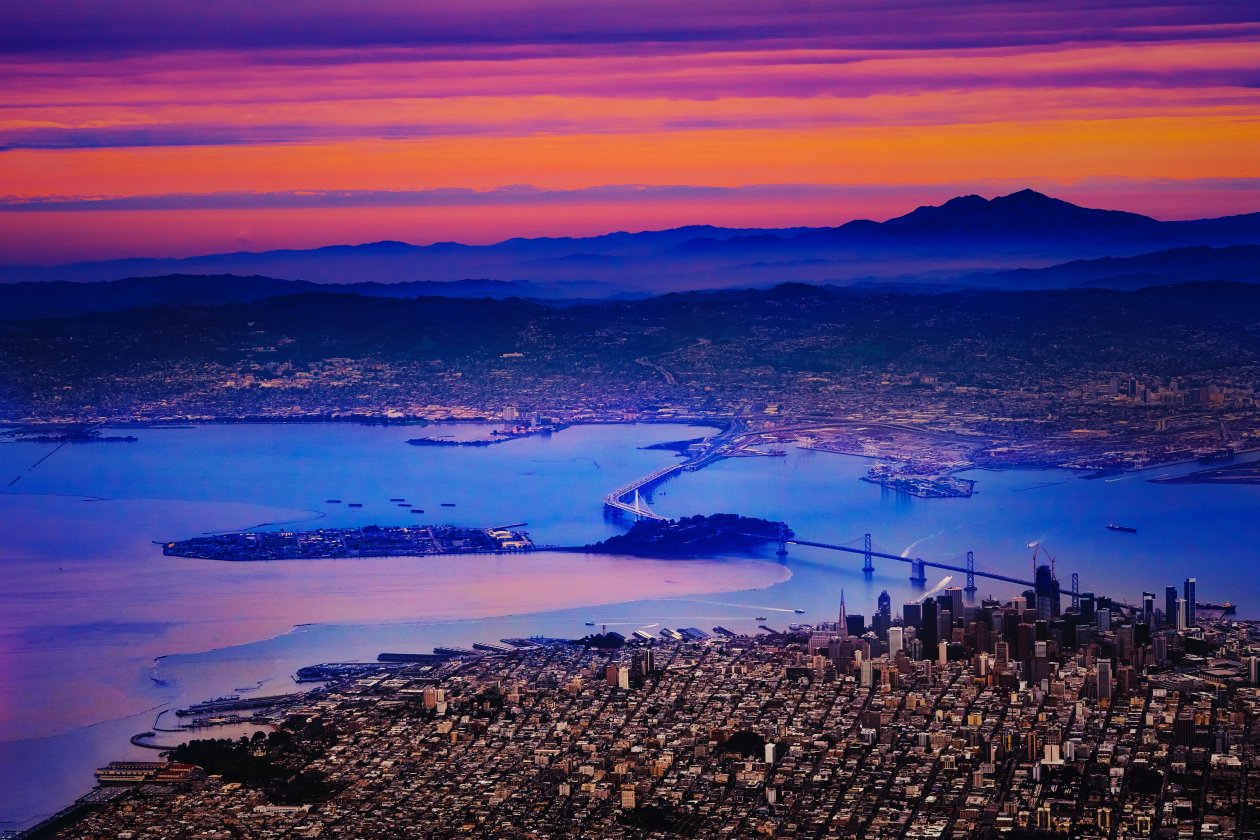 Beautiful City Depth View From Plane 5k