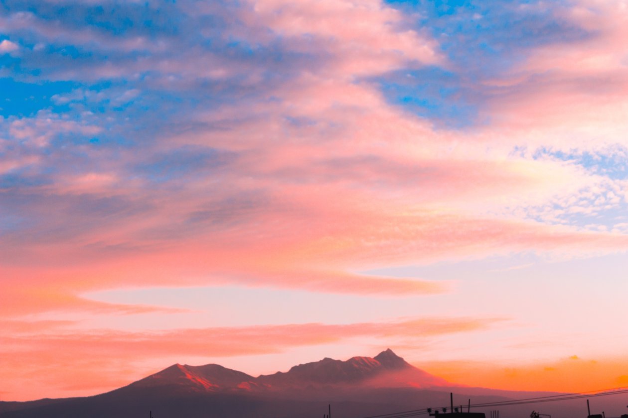 Clouds Over Volcano 4k