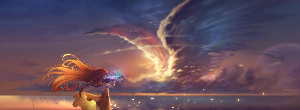 Anime Girl Playing Violin