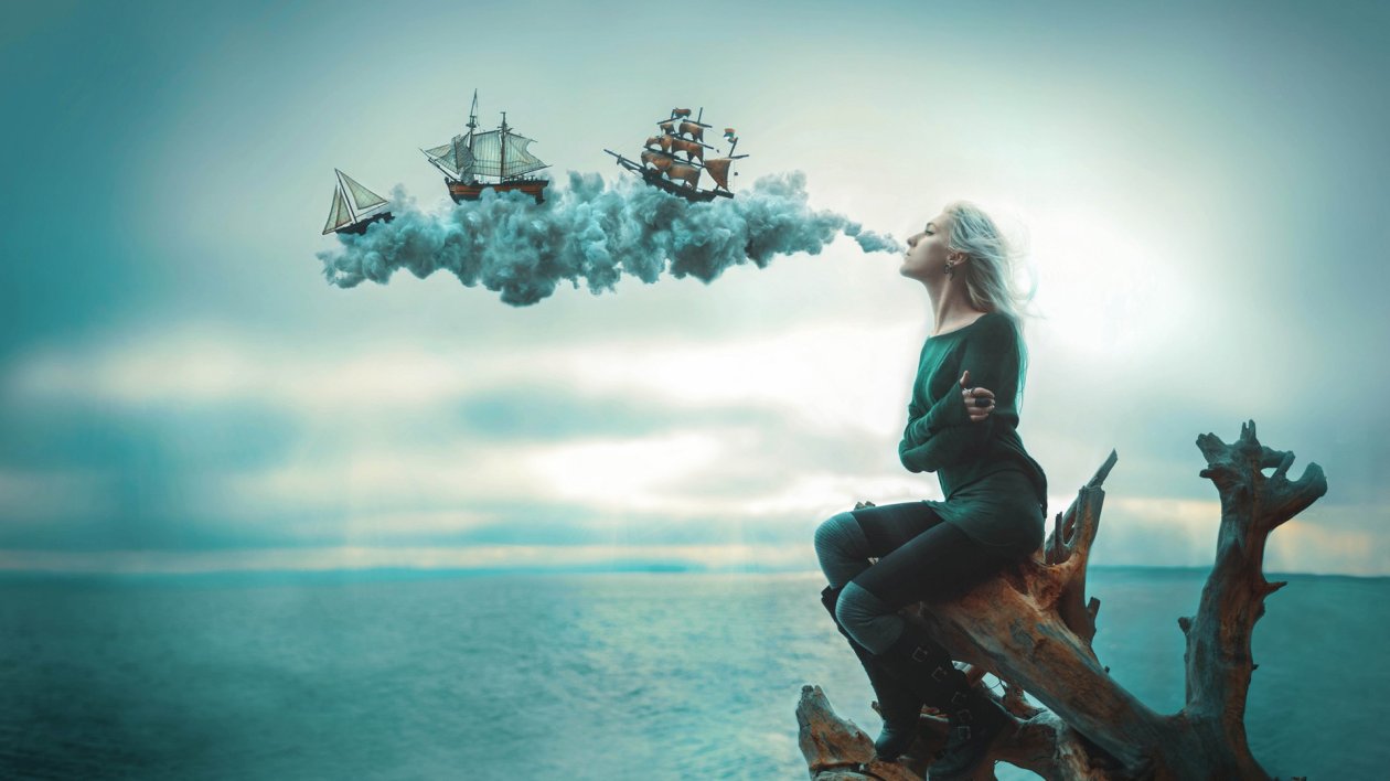 Sailing Ships Sea Smoke