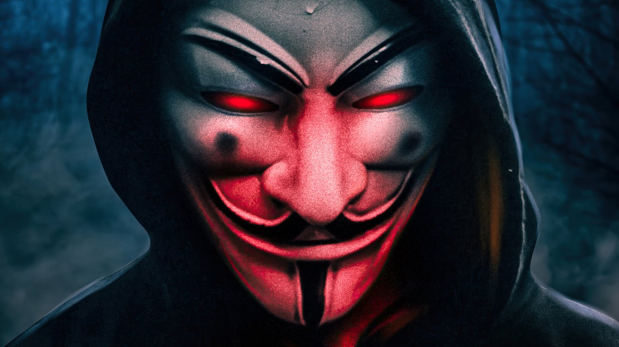 Anonymus Guy With Burning Rose 4k