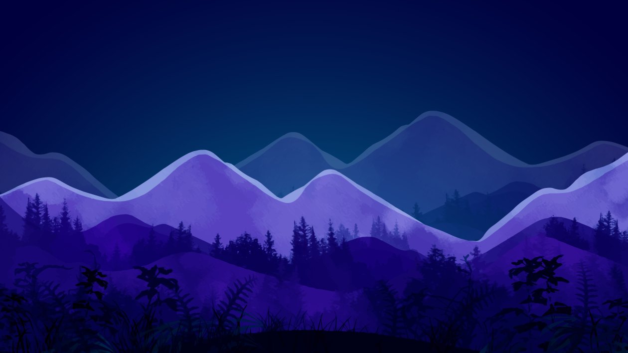Mountains Grass Plants Landscape 4k