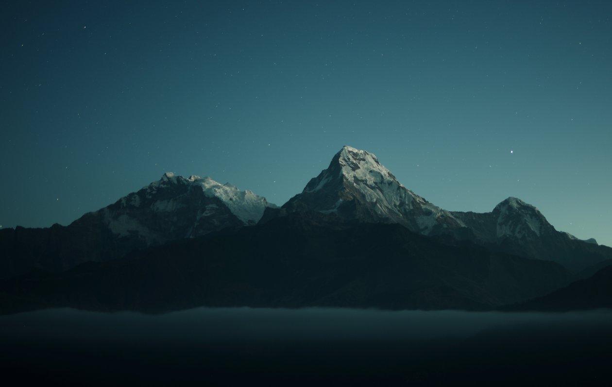Mountains Landscape Dark Nature 4k