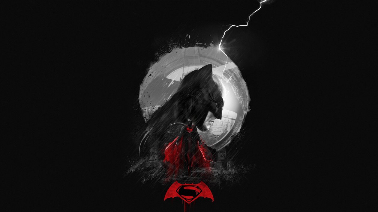 Batman Superman Minimal Art