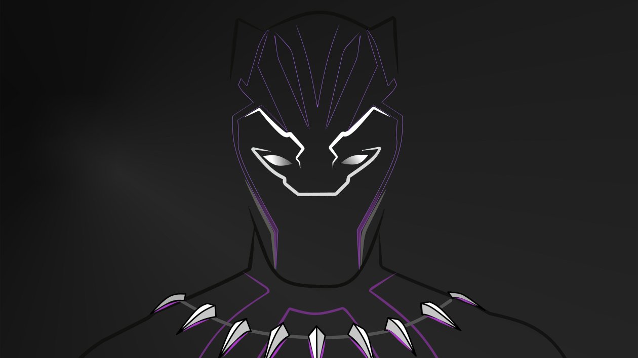 Black Panther Minimal Purple 5k