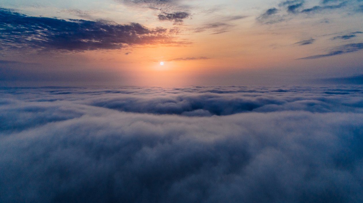 Sea Of Clouds Aerial View 5k