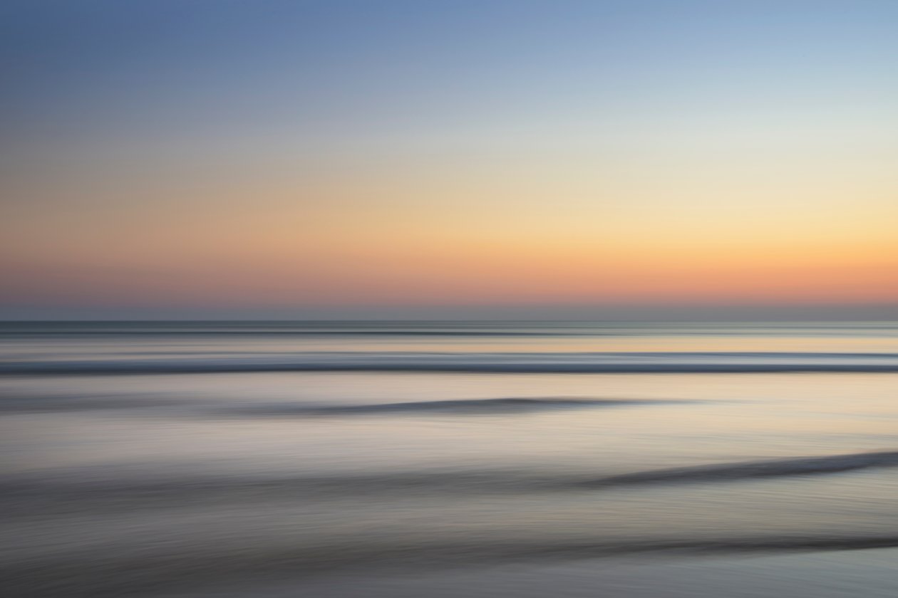 Ocean Horizon Sunset Wave Minimalism