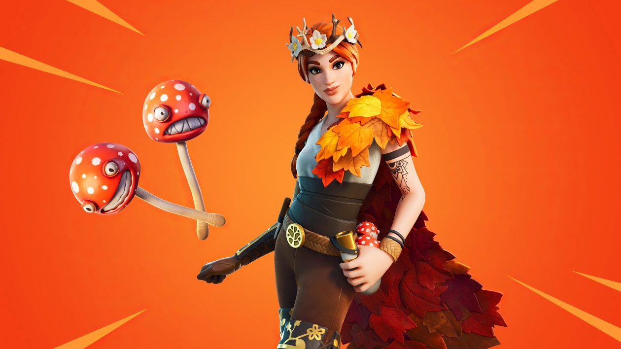 Fornite Autumn Queen Outfit 4k