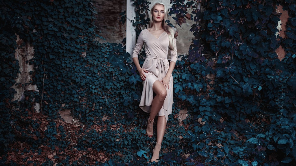 Girl Against Standing Wall