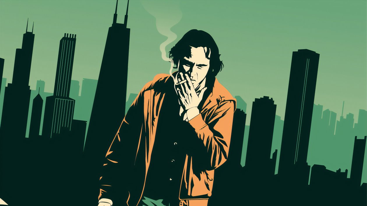 Joaquin Phoenix Smoking Fanart 4k