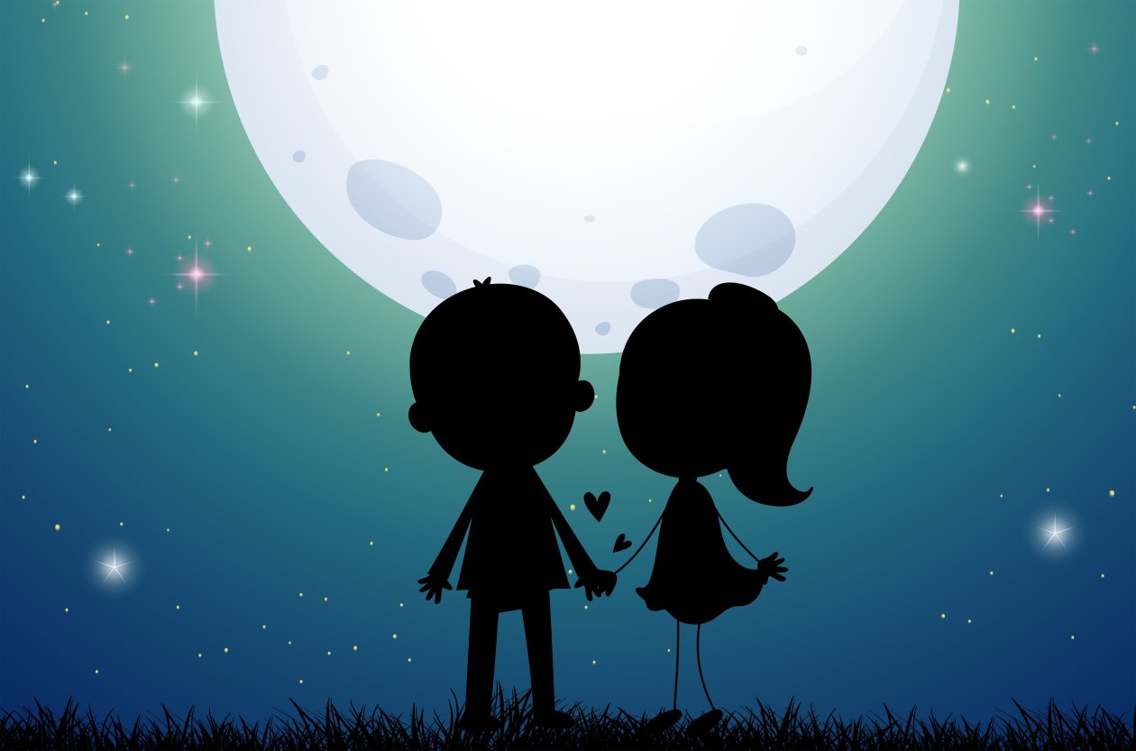 Couple Silhouette Art 5k