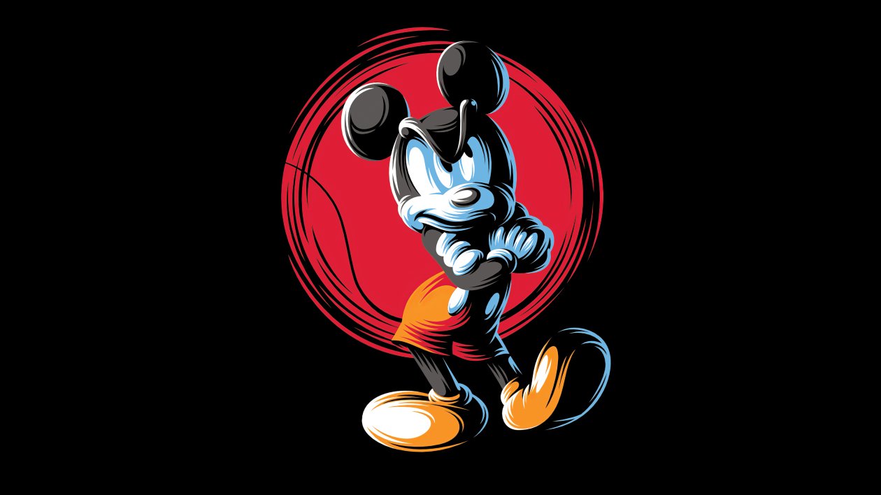 Mickey Mouse Minimal Art 4k
