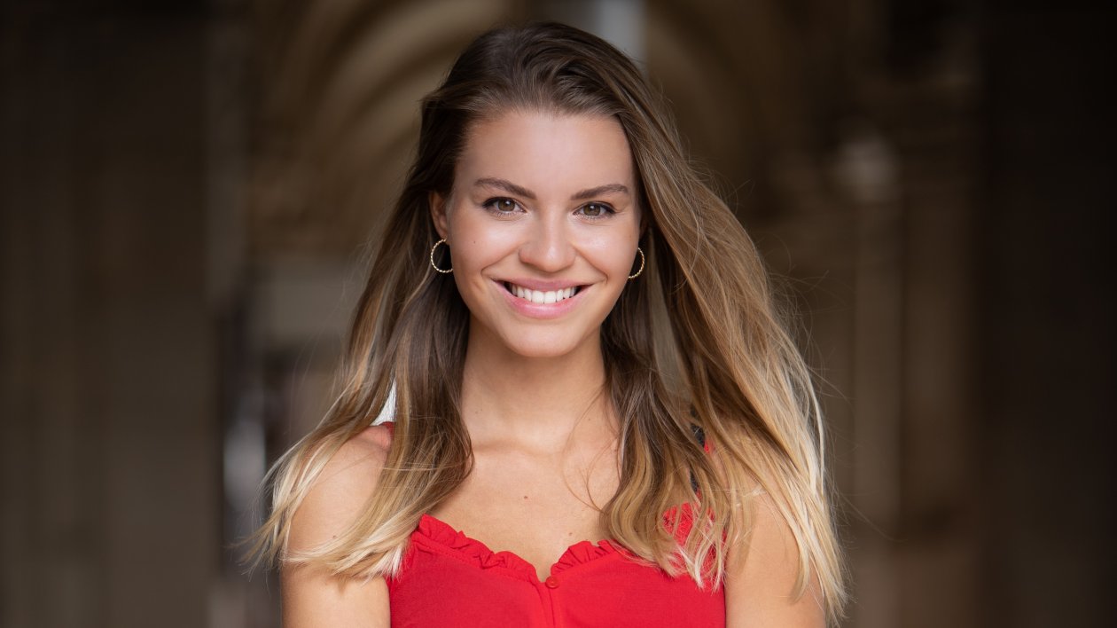 Red Dress Girl With Lovely Smile