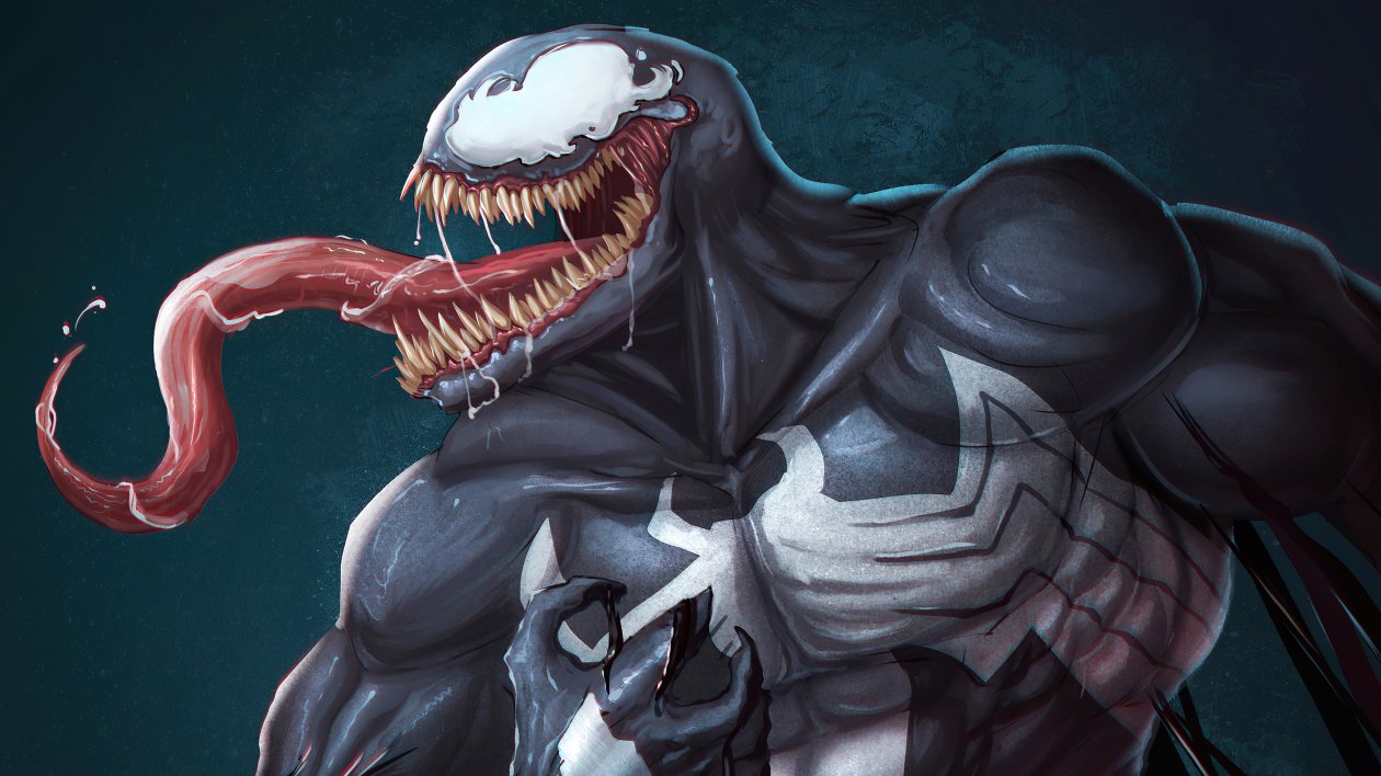 Venom Game Logo 4k