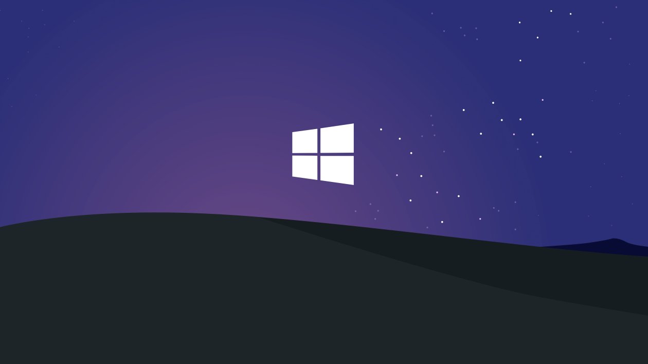 Windows 10 Bliss At Night Minimal 5k
