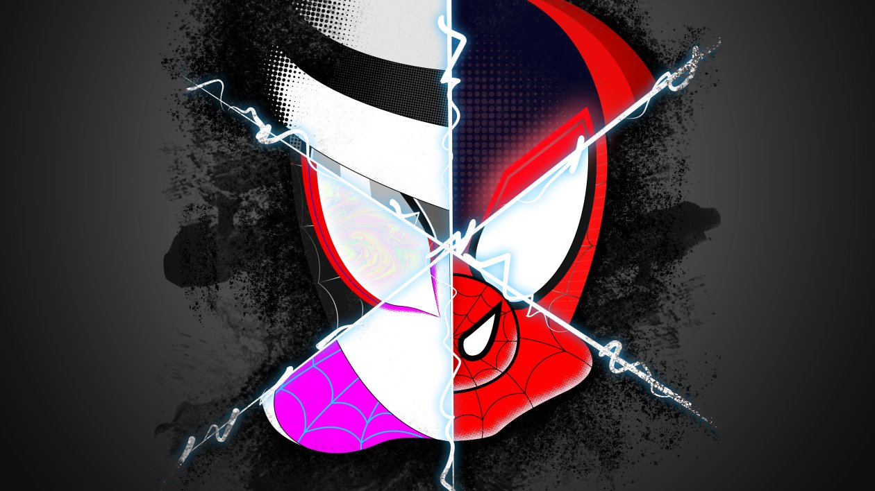 Spider Verse Spiderman Faces Artwork 4k