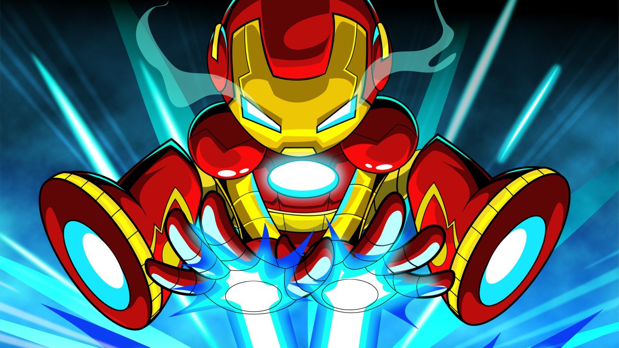 Iron Man Cartoon Digital Art 4k