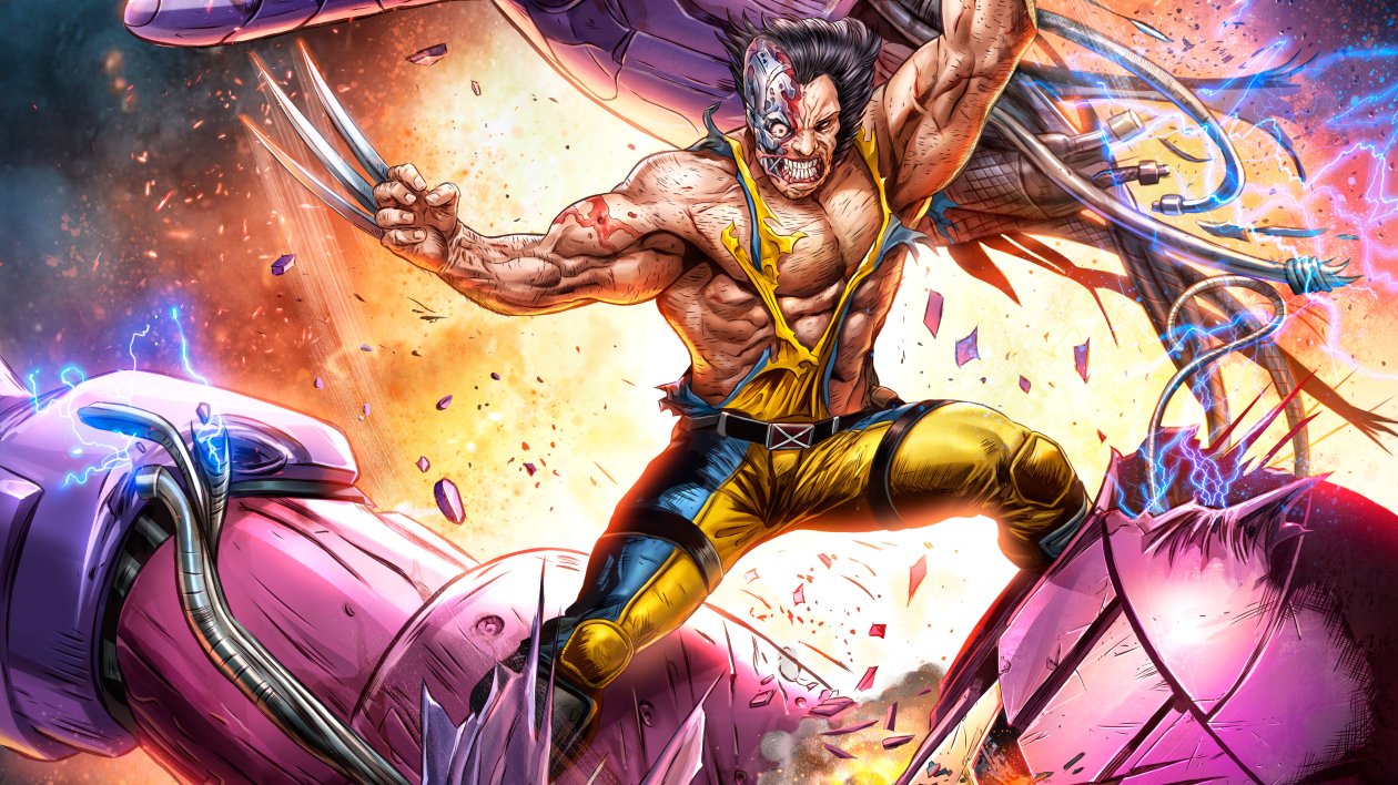 Wolverine Vs Sentinel Artwork 5k