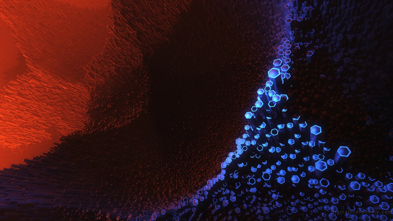 3d Abstract Hexagon Digital Art