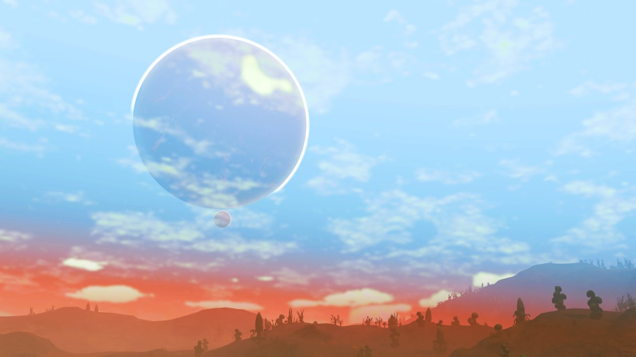No Mans Sky Big And Small Moon 4k